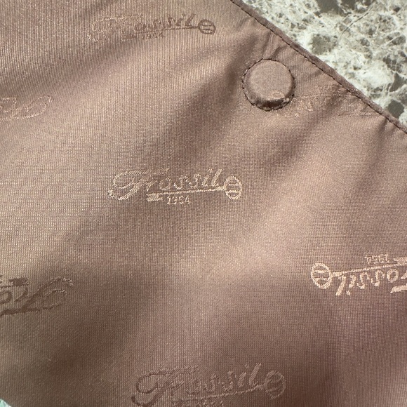 Vintage Fossil Leather Y2K Shoulder Bag Brown Flap Purse Key Charm 75082 - Picture 10 of 14